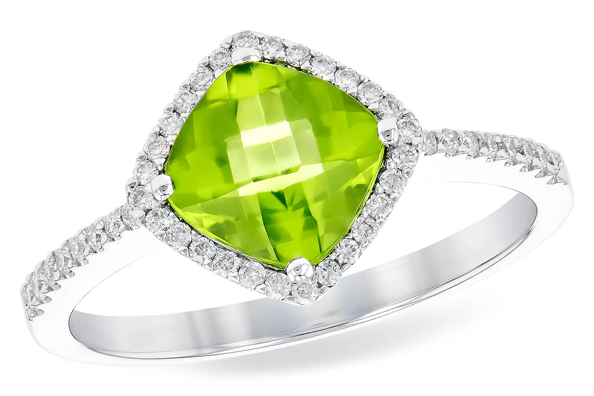 Peridot Ring in white gold