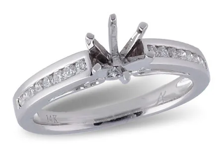Diamond Semi-Mount Engagement Ring in white gold