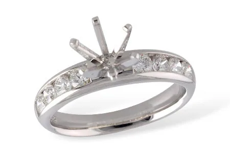 Diamond Semi-Mount Engagement Ring in white gold