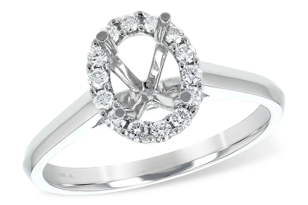 Diamond Semi-Mount Engagement Ring in white gold