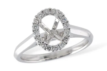 Diamond Semi-Mount Engagement Ring in white gold