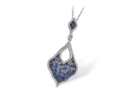 Sapphire Necklace in white gold