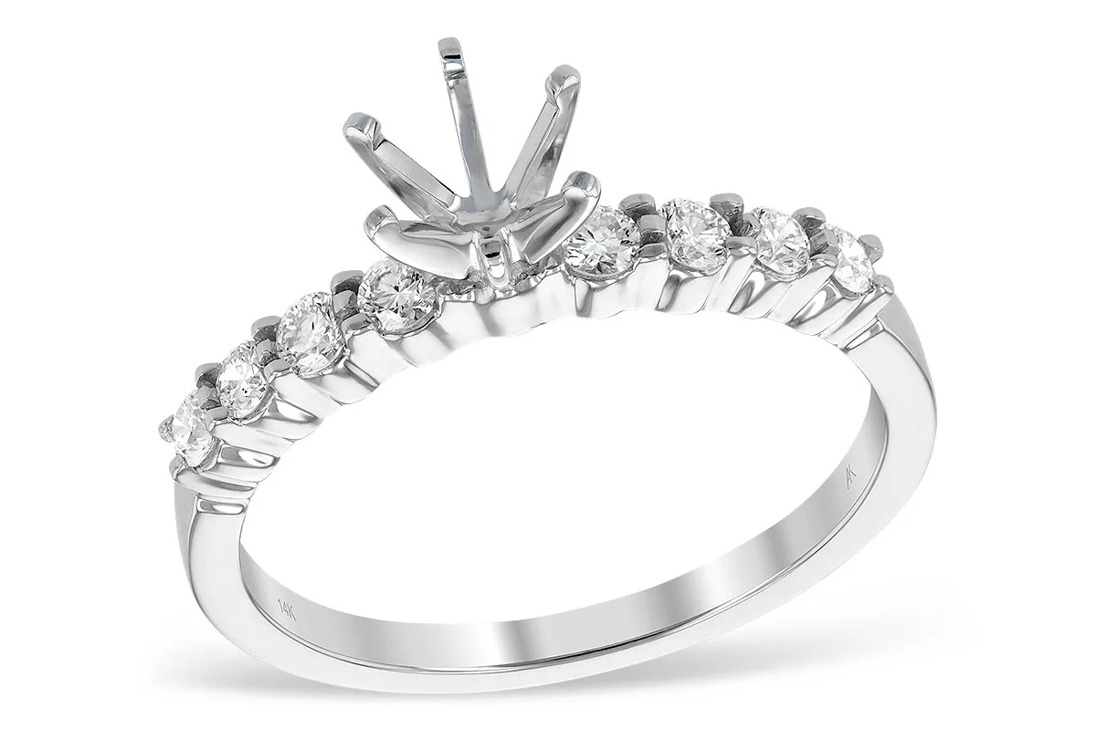 Diamond Semi-Mount Engagement Ring in white gold