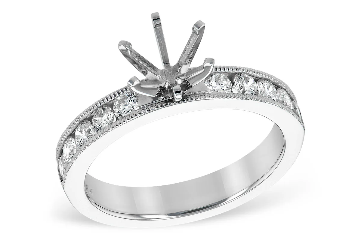 Diamond Semi-Mount Engagement Ring in white gold