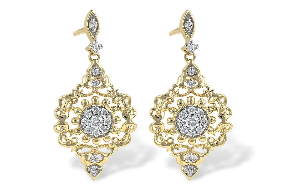 Diamond Earrings in two-tone