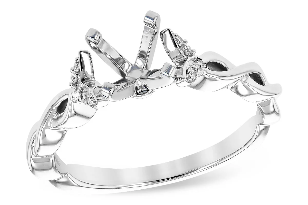 Diamond Semi-Mount Engagement Ring in white gold