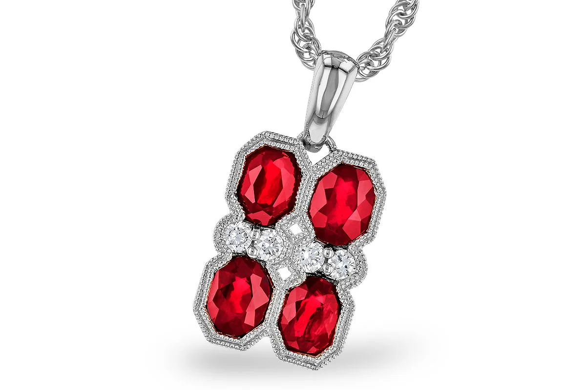 Ruby Necklace in white gold