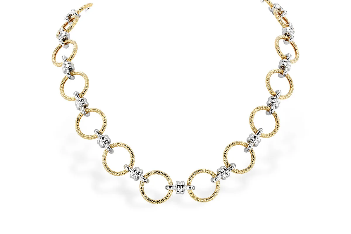 Gold Necklace in yellow & white