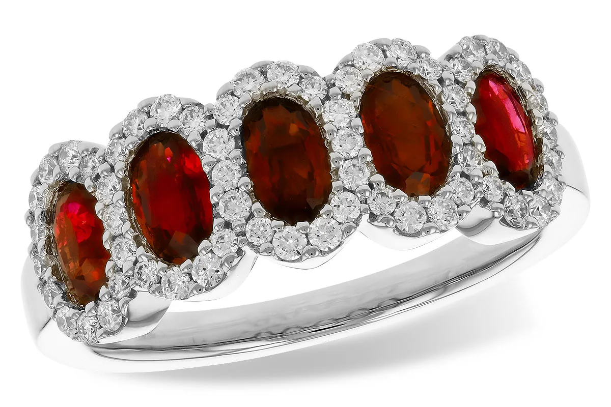 Ruby Wedding Band in white gold