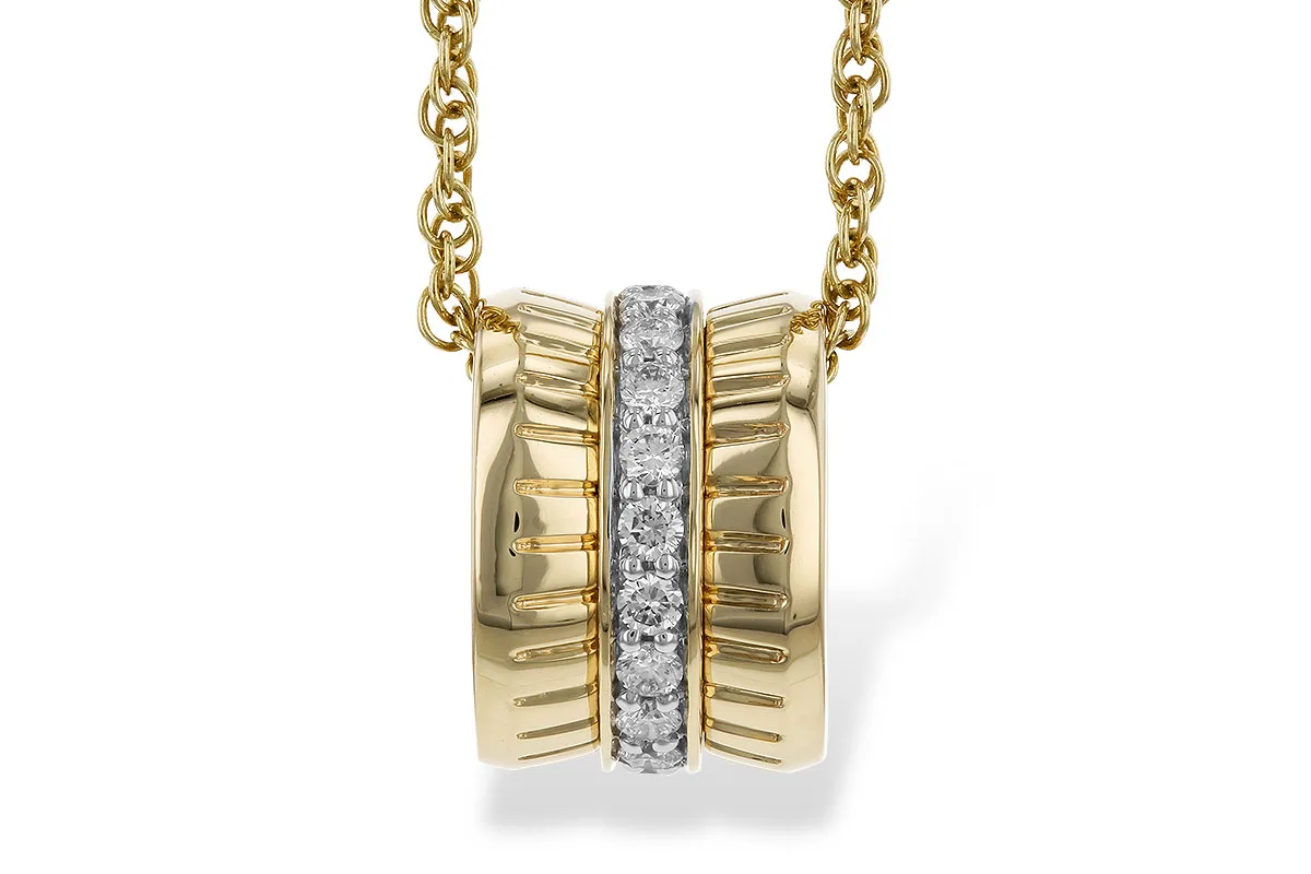 Diamond Necklace in yellow gold