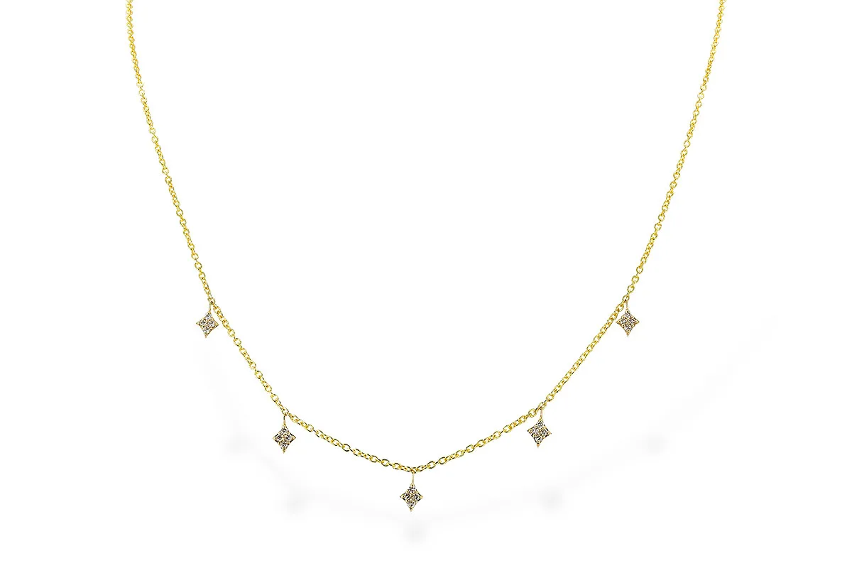 Diamond Necklace in yellow gold