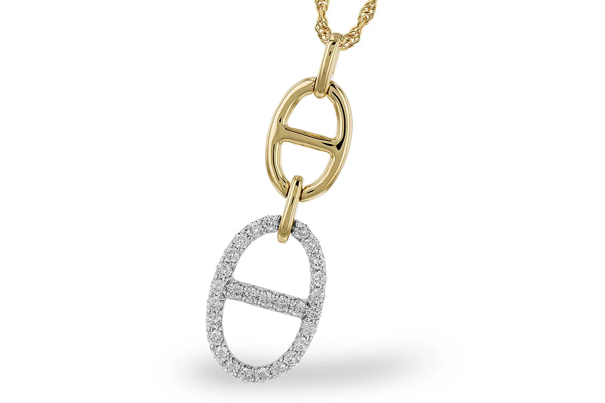 Diamond Necklace in yellow & white