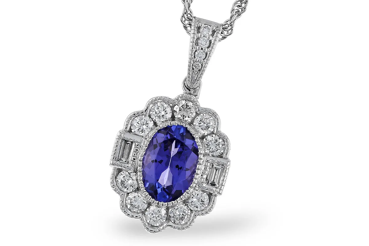Tanzanite Necklace in white gold