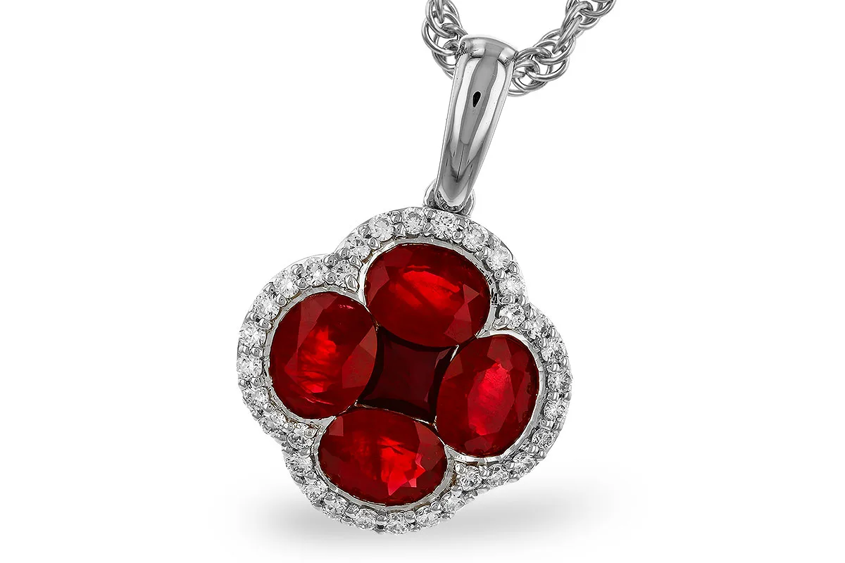 Ruby Necklace in white gold