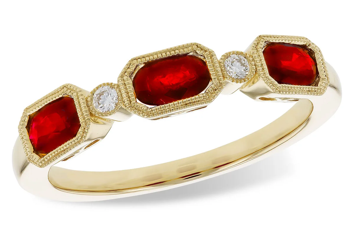 Ruby Wedding Band in yellow gold