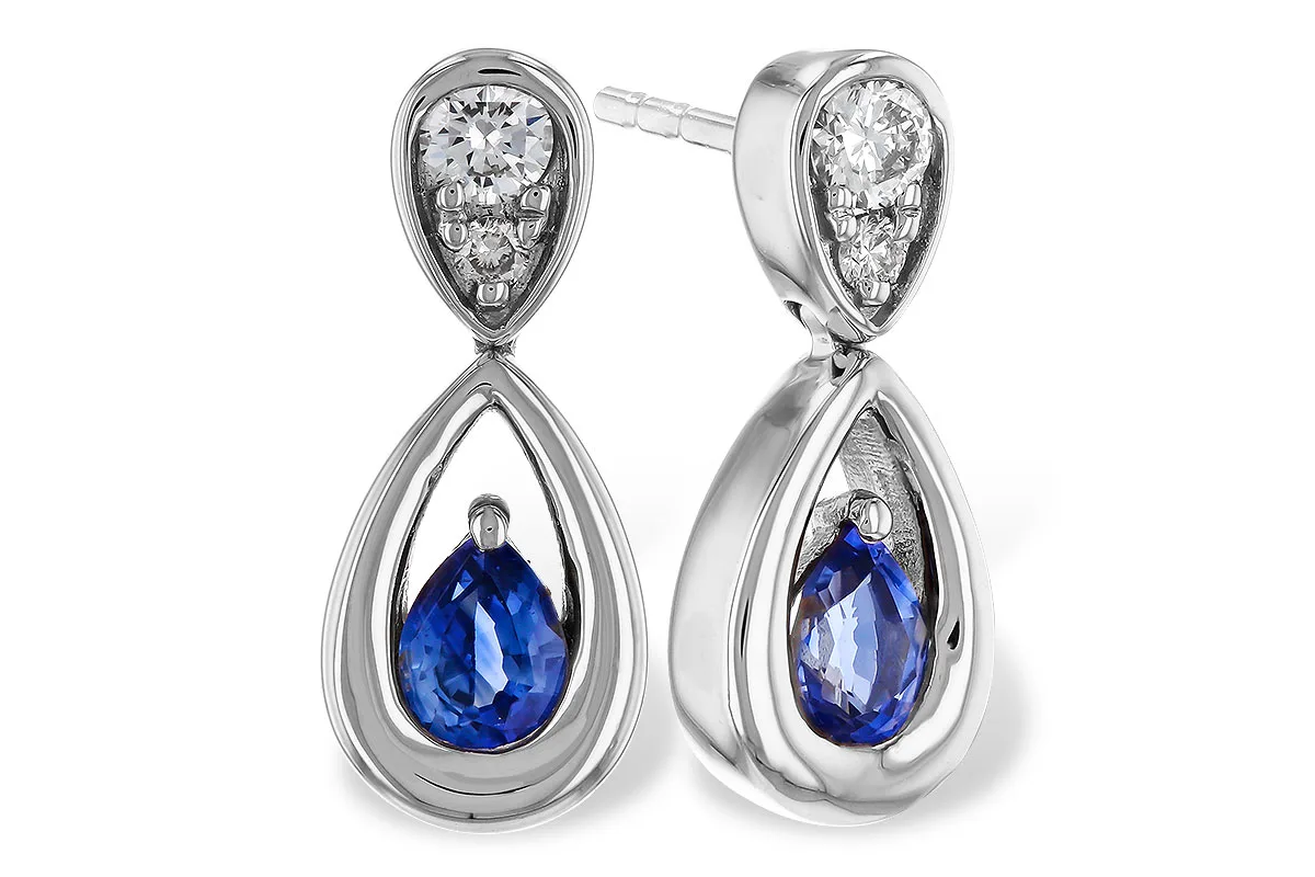 Sapphire Earrings in white gold