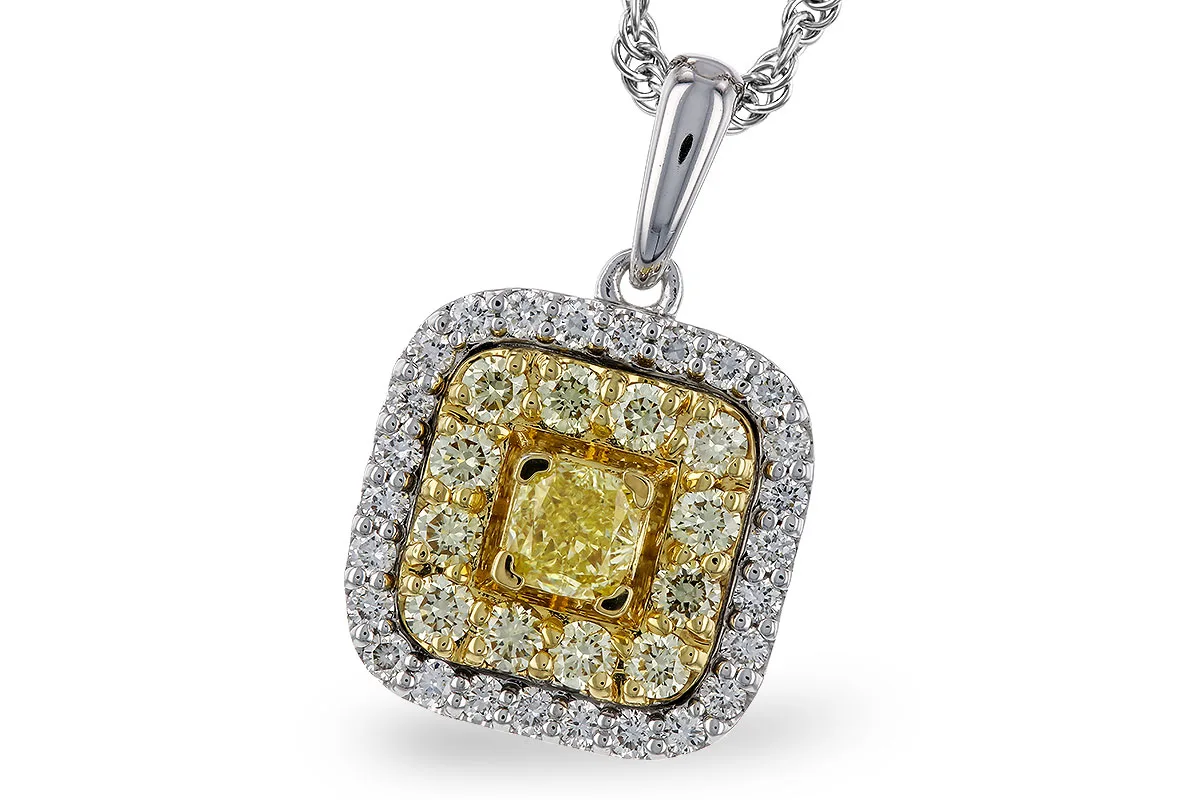 Diamond Fancy Necklace in yellow & white