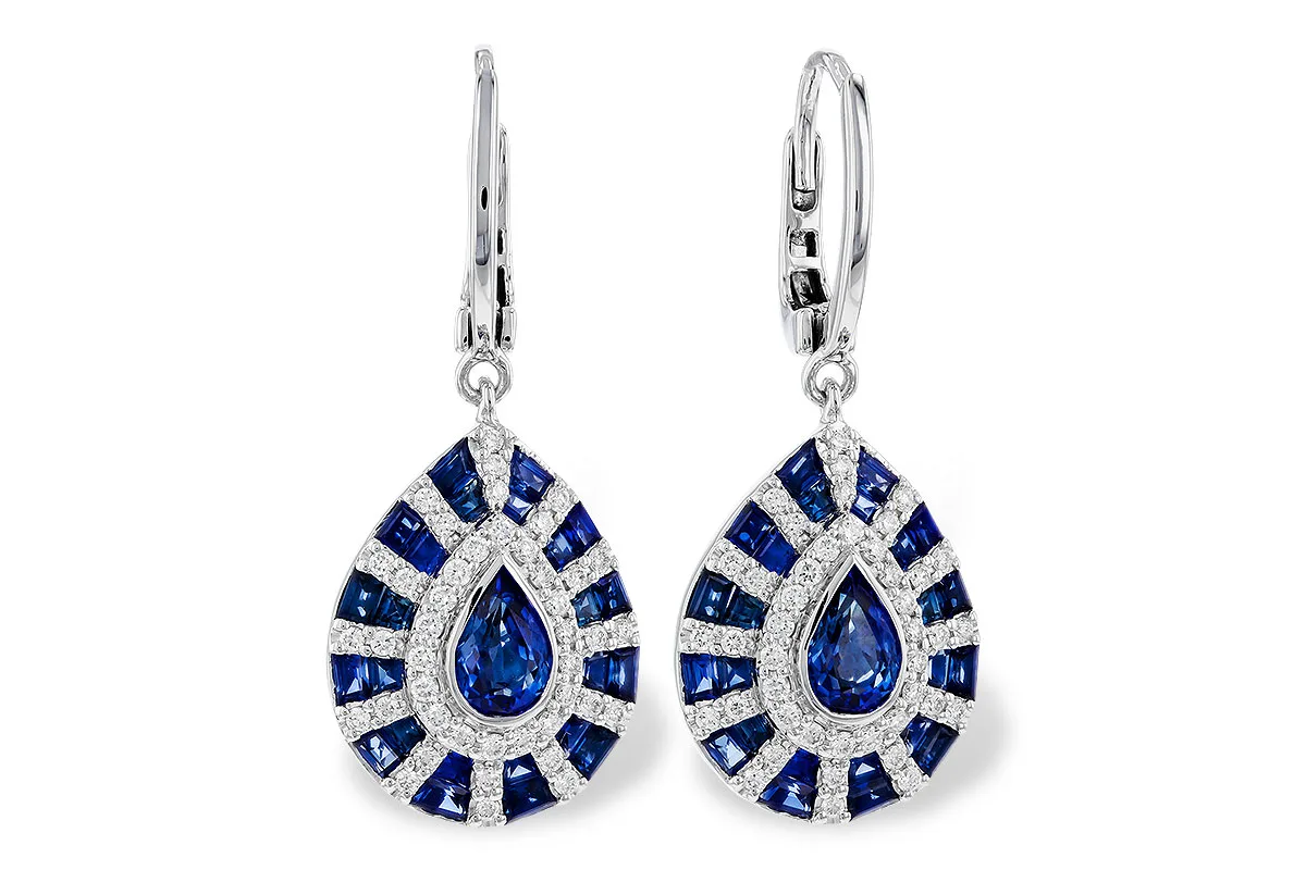 Sapphire Earrings in white gold