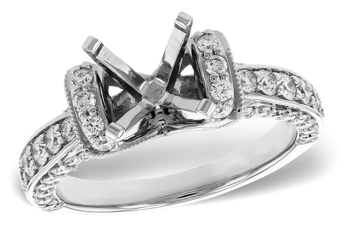 Diamond Semi-Mount Engagement Ring in white gold