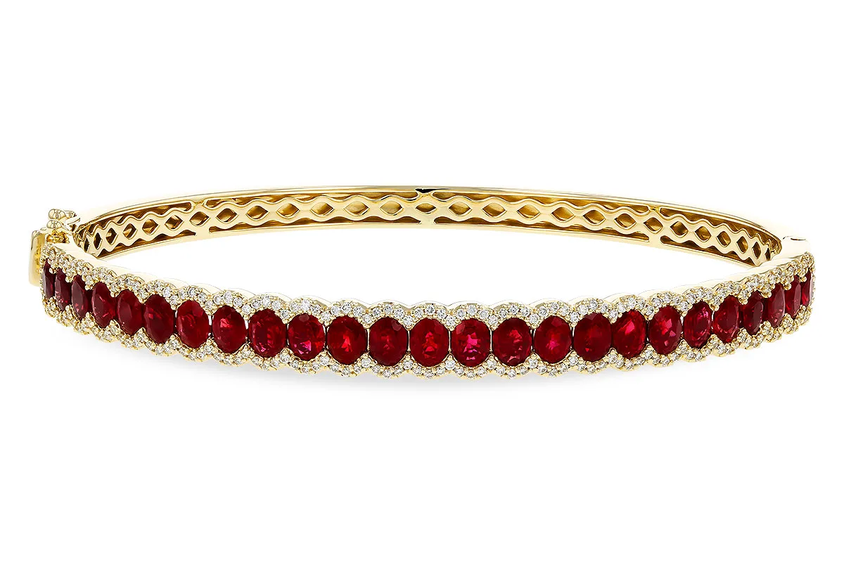 Ruby Bangle in yellow gold