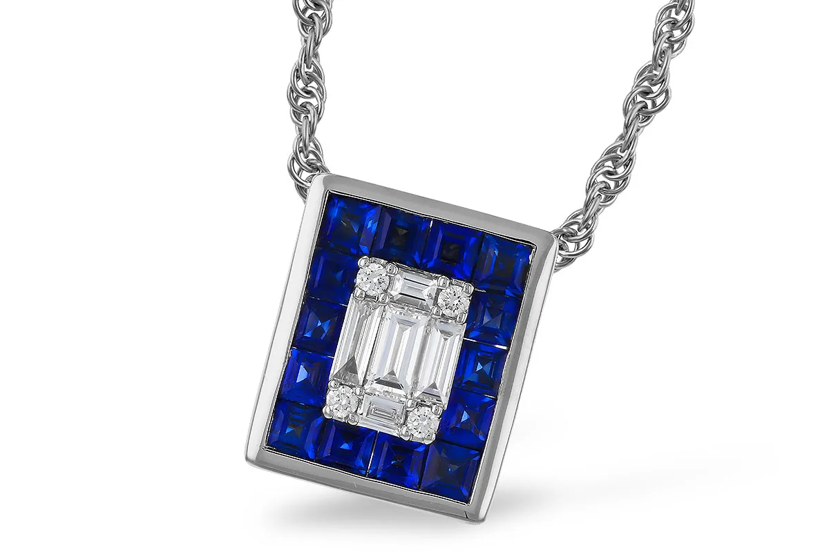 Sapphire Necklace in white gold