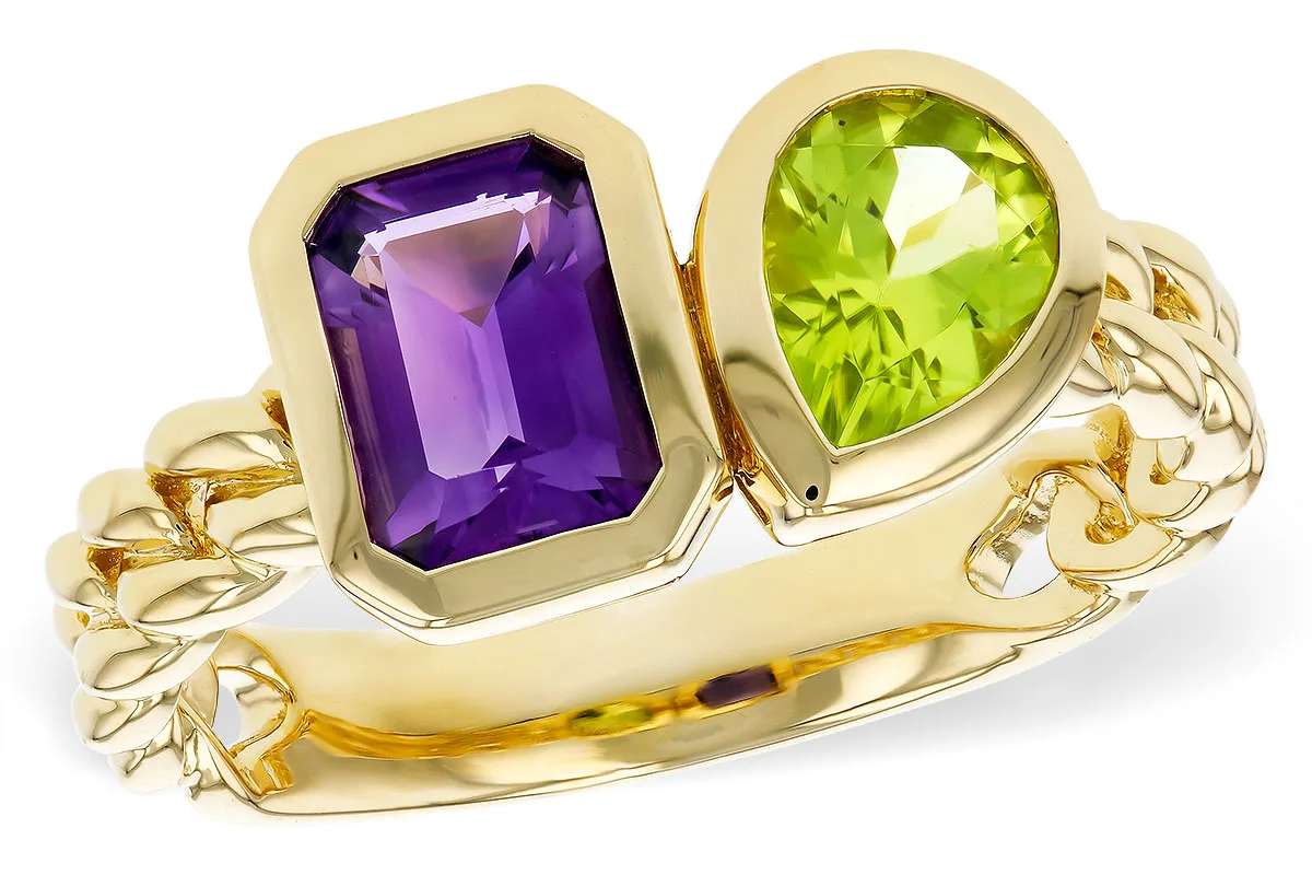 Semi-Precious Stone Ring in yellow gold