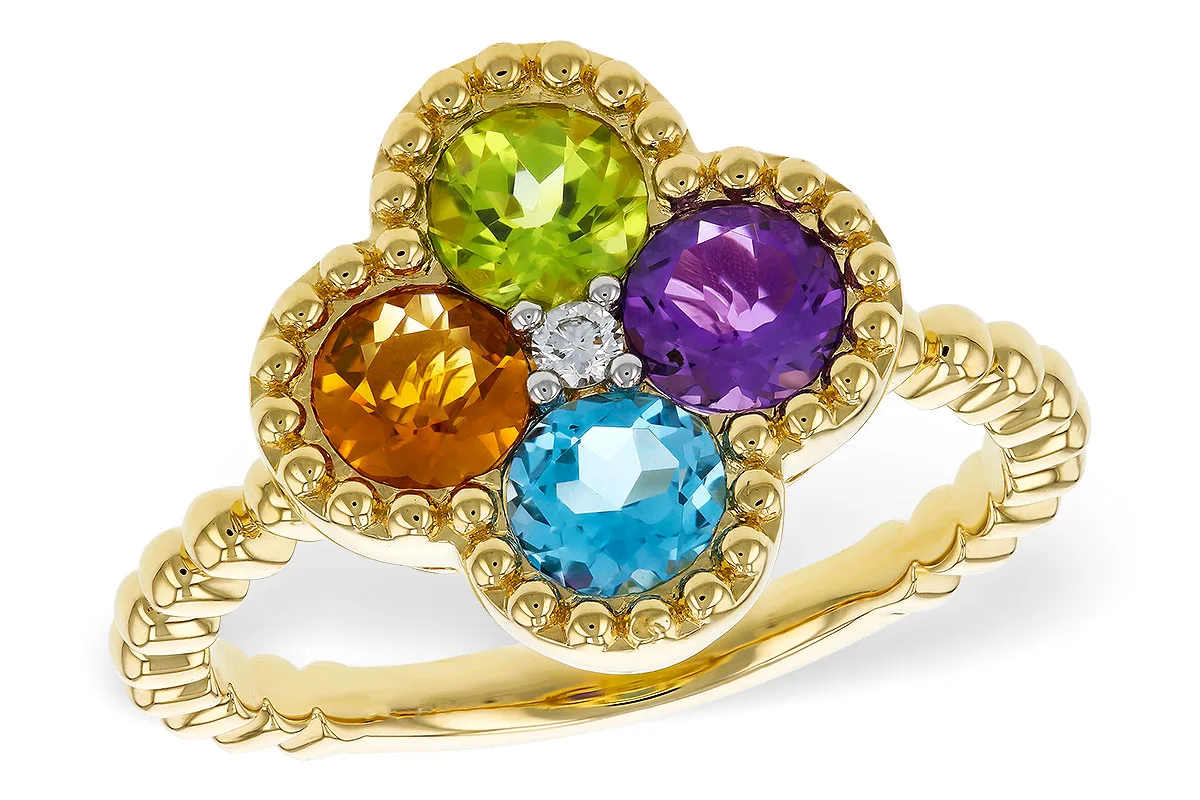 Semi-Precious Stone Ring in yellow gold