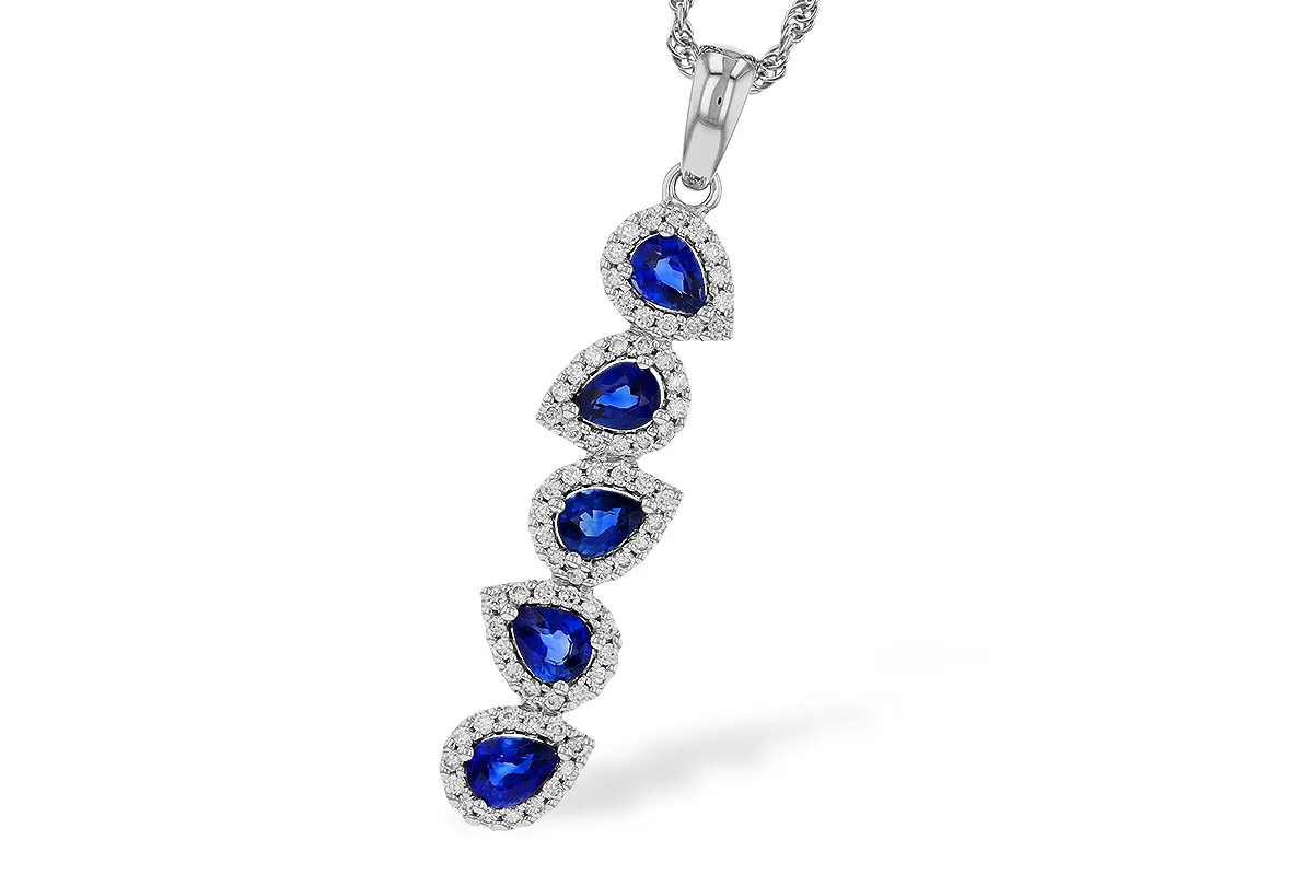 Sapphire Necklace in white gold