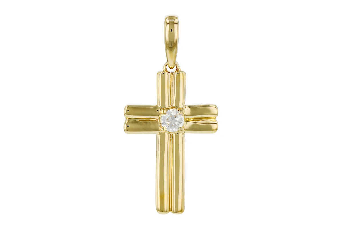 Diamond Pendant in yellow gold