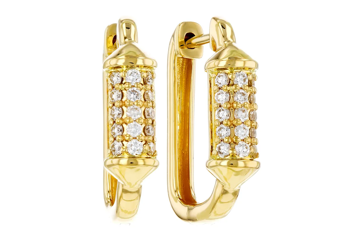 Diamond Earrings in yellow gold