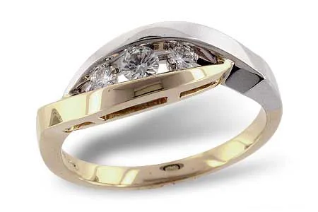 Diamond Ring in two-tone