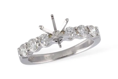 Diamond Semi-Mount Engagement Ring in white gold