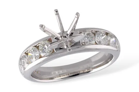 Diamond Semi-Mount Engagement Ring in white gold