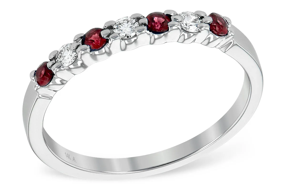 Ruby Wedding Band in white gold