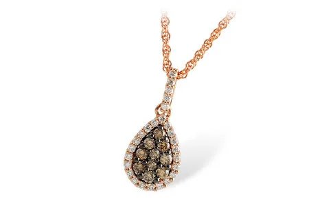 Brown Diamond Necklace in rose gold