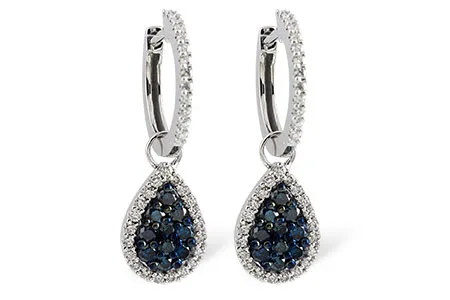 Blue Diamond Earrings in white gold