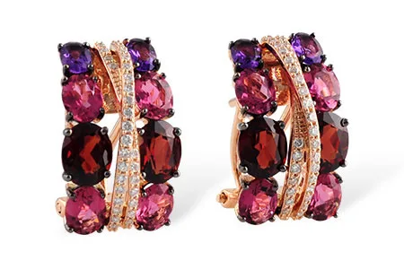 Semi-Precious Stone Earrings in rose gold