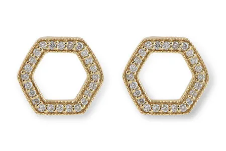 Diamond Earrings in yellow gold