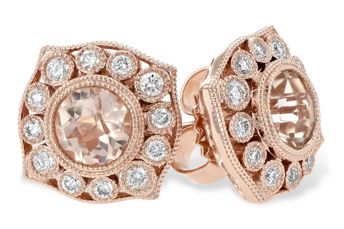 Morganite Earrings in rose gold