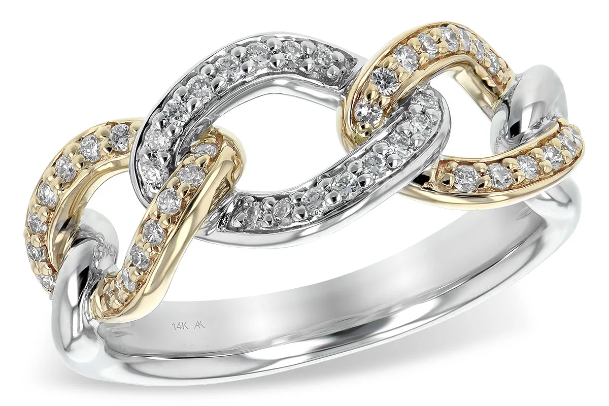 Diamond Wedding Band in two-tone (reversed)