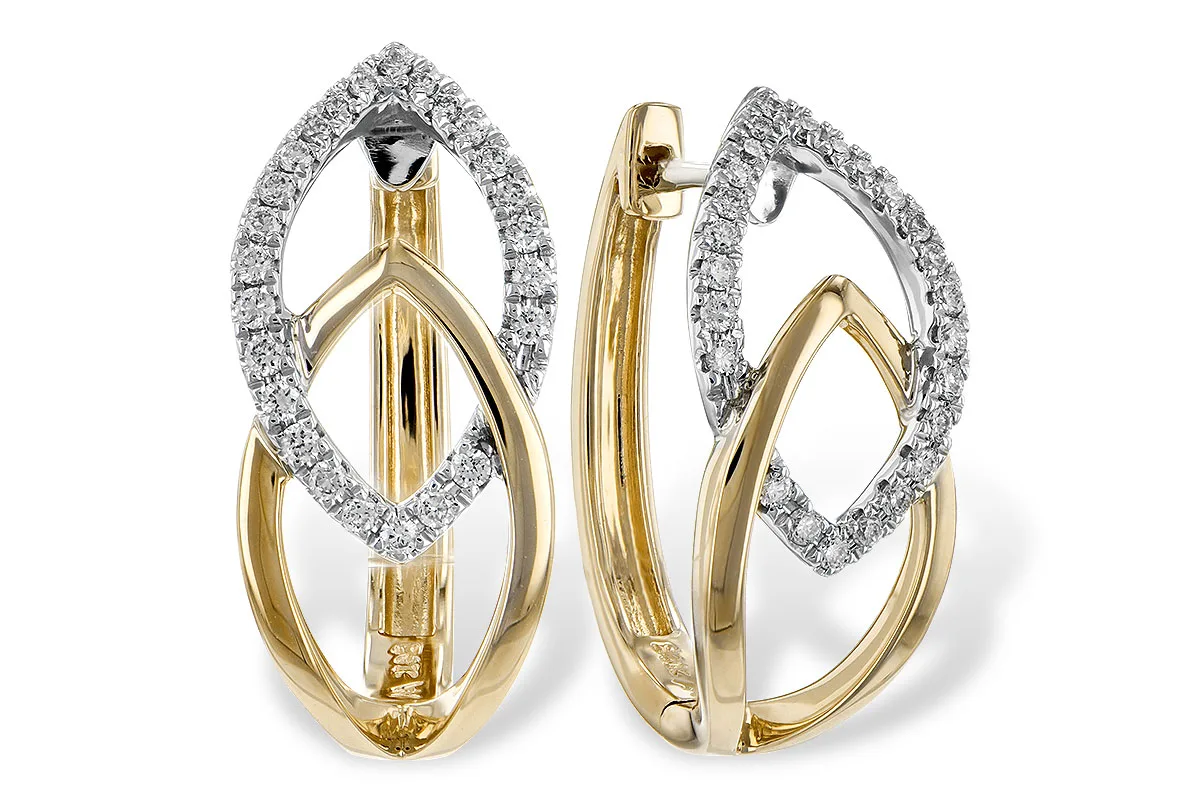 Diamond Earrings in two-tone