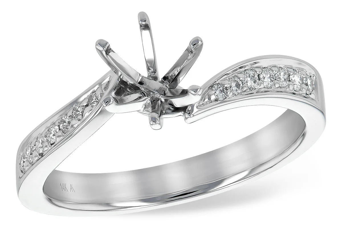 Diamond Semi-Mount Engagement Ring in white gold