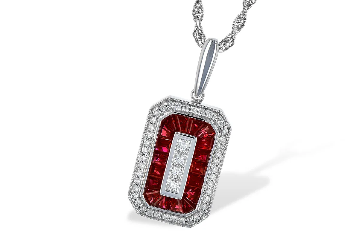 Ruby Necklace in white gold