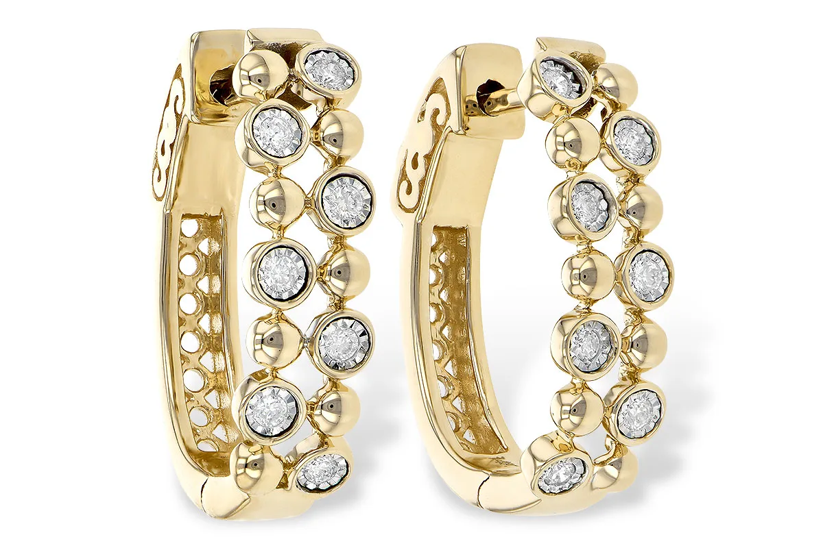 Diamond Earrings in yellow gold