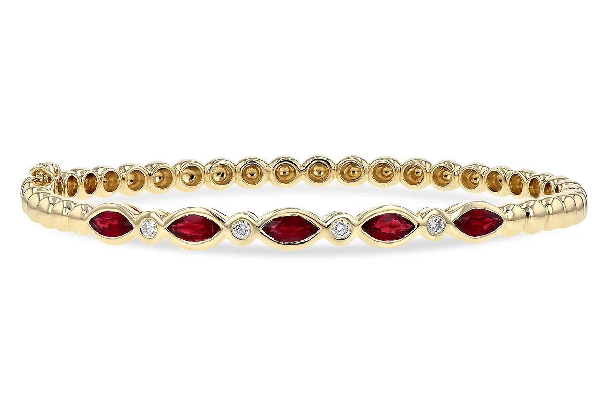 Ruby Bangle in yellow gold