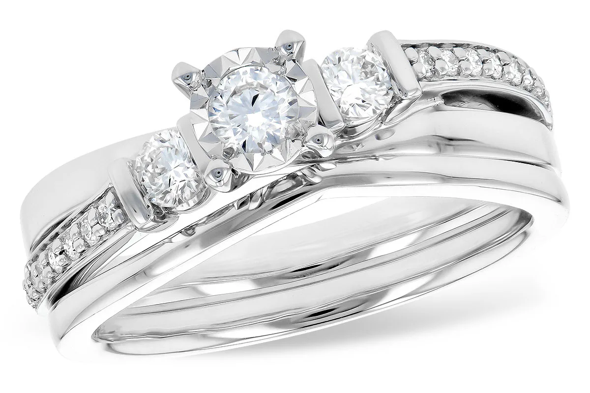 Diamond Wedding Set in white gold