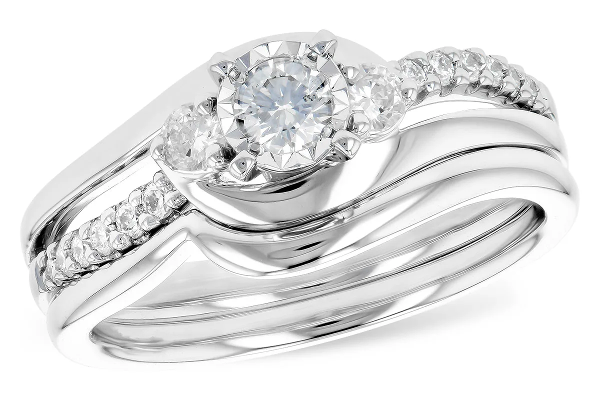 Diamond Wedding Set in white gold