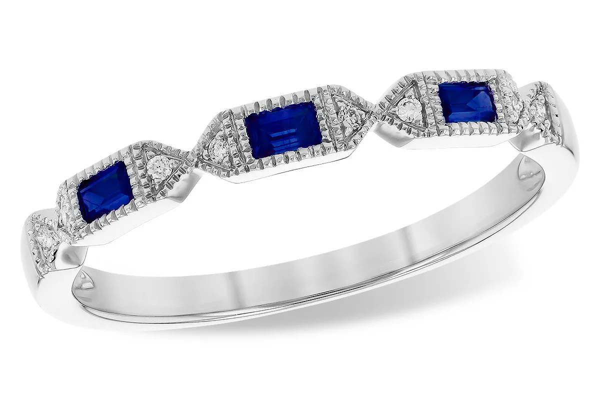 Sapphire Wedding Band in white gold
