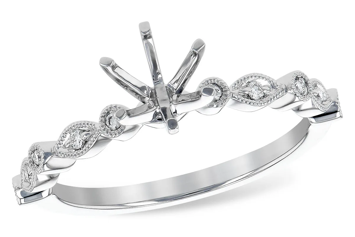 Diamond Semi-Mount Engagement Ring in white gold
