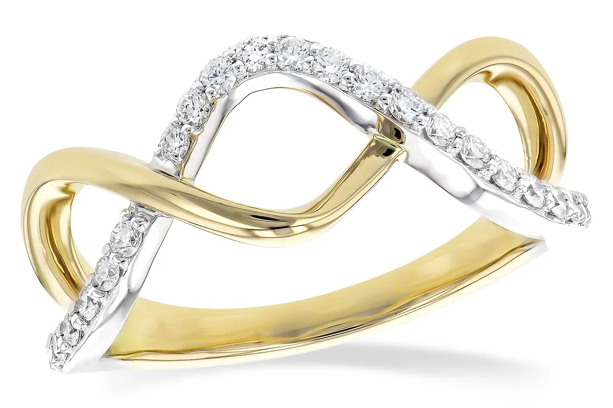Diamond Ring in yellow & white